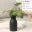 Nordic Simple White Black Matte Handmade Ceramic Vase Japanese Zen Stoneware  Flower Arrangement Decorative Ornament