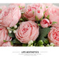 1pcs/30cm Rose Pink Silk Bouquet Peony Artificial Flower