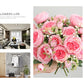 1pcs/30cm Rose Pink Silk Bouquet Peony Artificial Flower