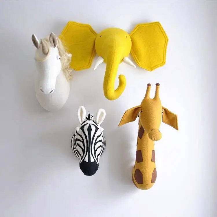 Animal Head Hanging Decorations Kids Room