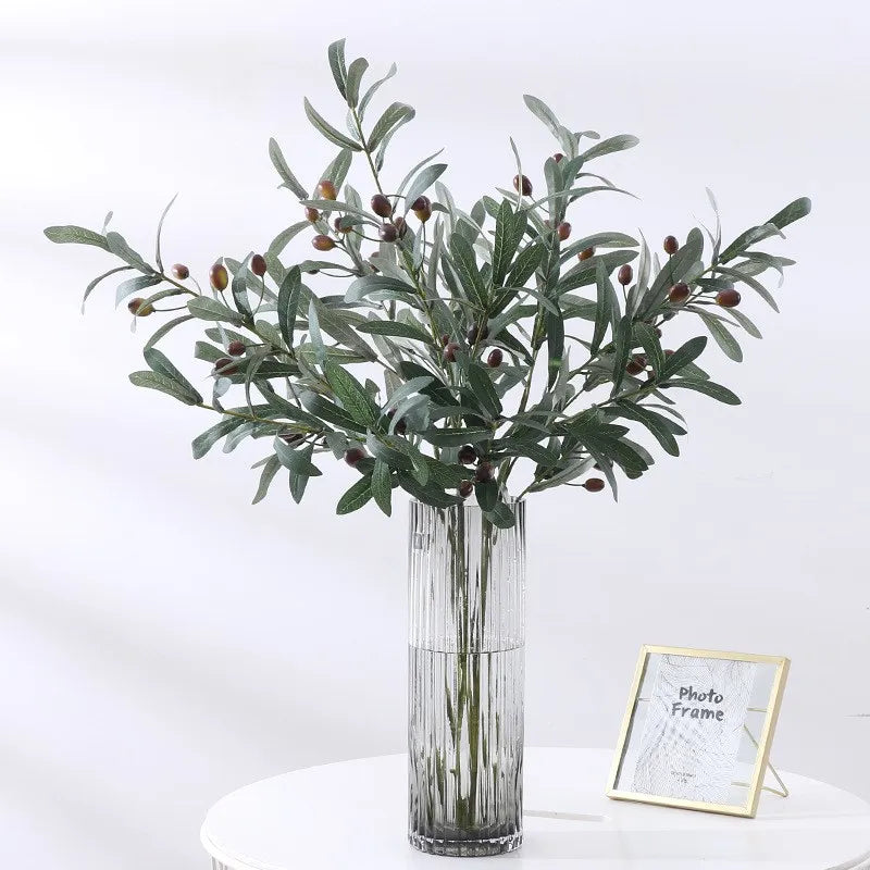 Artificial Olive Branches Leave With Fruits