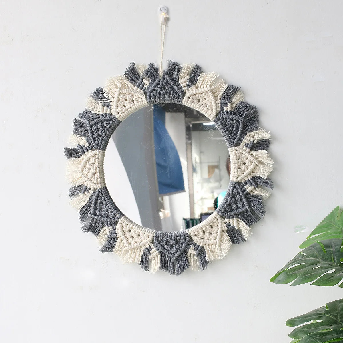 Macrame Decorative Natural Boho Wall Mirror