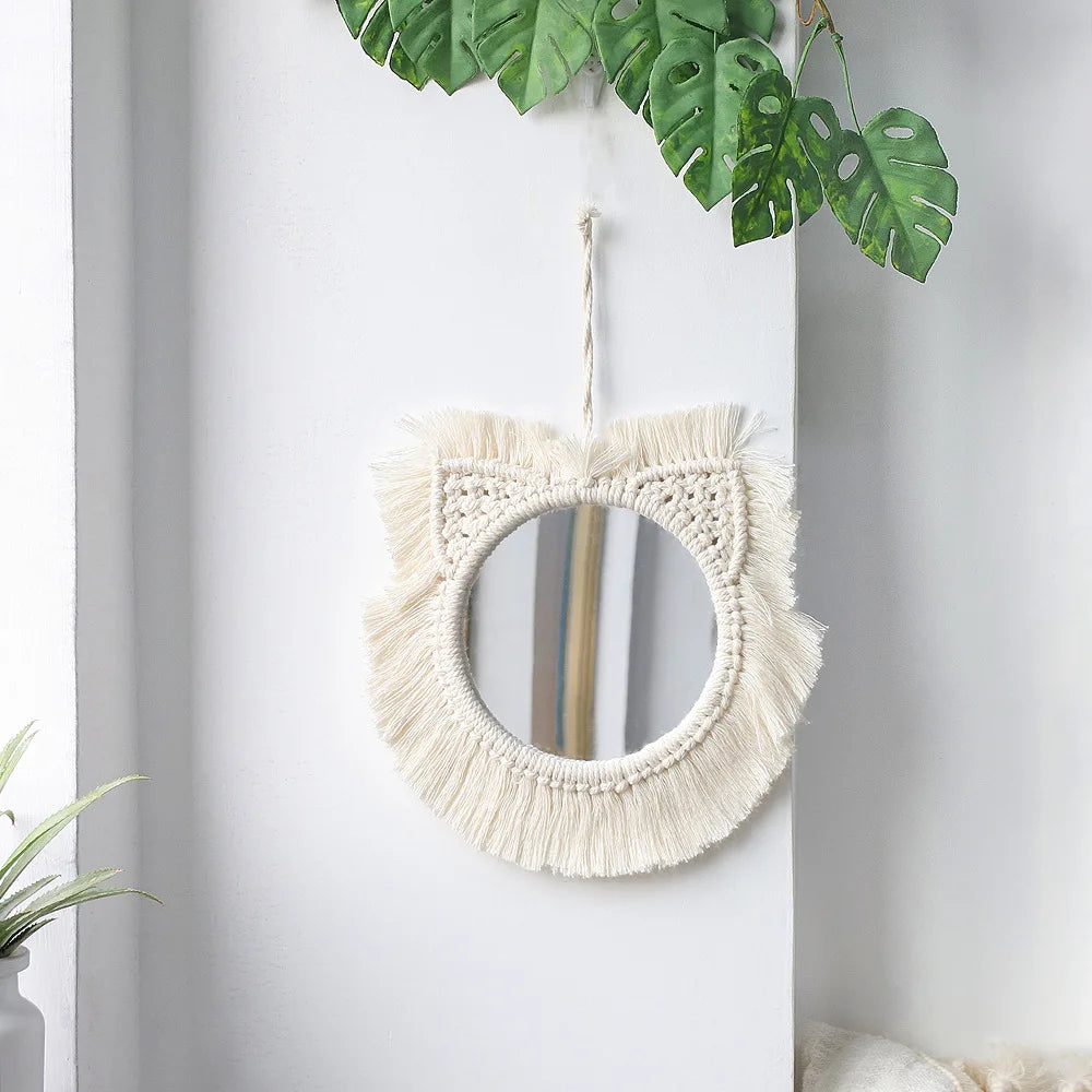 Macrame Decorative Natural Boho Wall Mirror