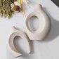 White Ceramic Intertwined Vase Set