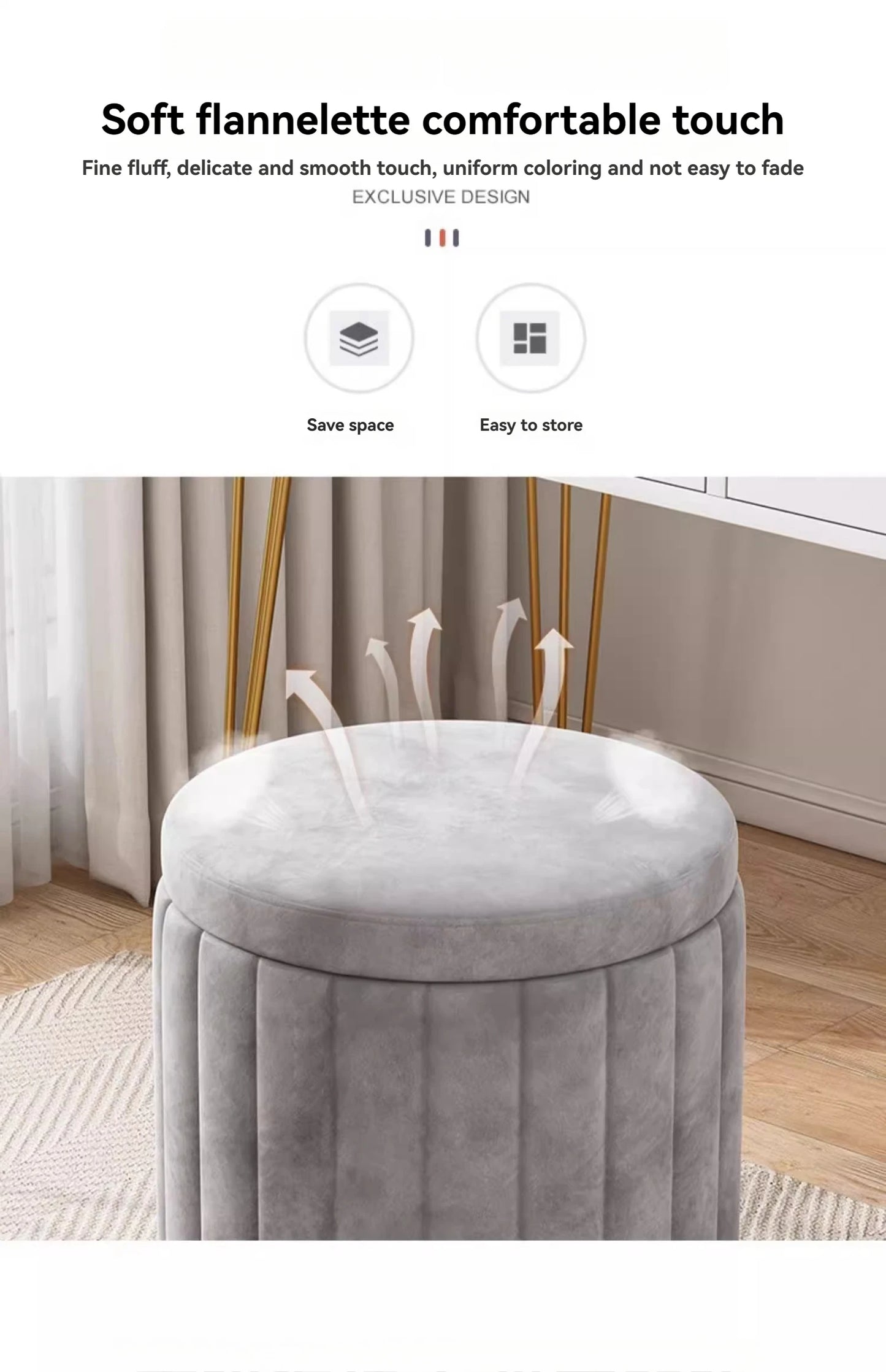 Luxury Dressing Table Stool