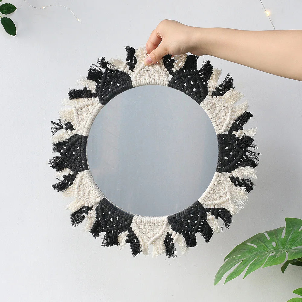 Macrame Decorative Natural Boho Wall Mirror