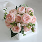 1pcs/30cm Rose Pink Silk Bouquet Peony Artificial Flower