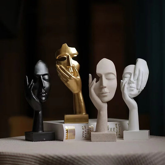 Abstract Mask Statues