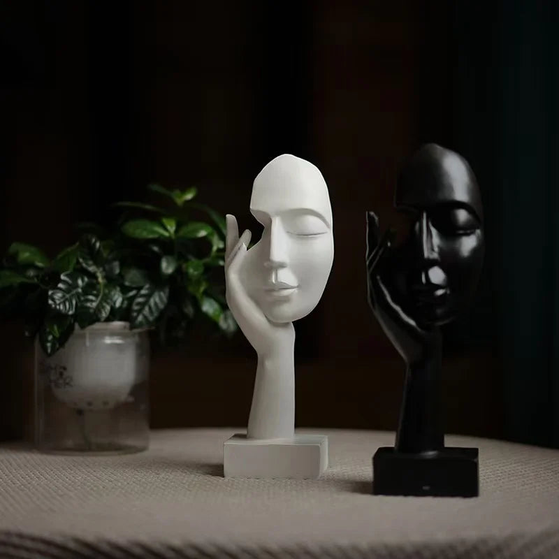 Abstract Mask Statues