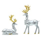 Resin Geometric Elk Sculpture Standing Gold Deer Statues