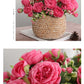 1pcs/30cm Rose Pink Silk Bouquet Peony Artificial Flower