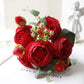 1pcs/30cm Rose Pink Silk Bouquet Peony Artificial Flower