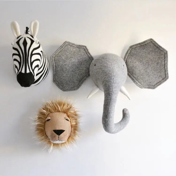 Animal Head Hanging Decorations Kids Room