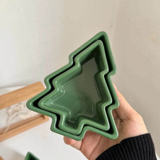 Nordic Christmas Tree Ceramic Plate x1