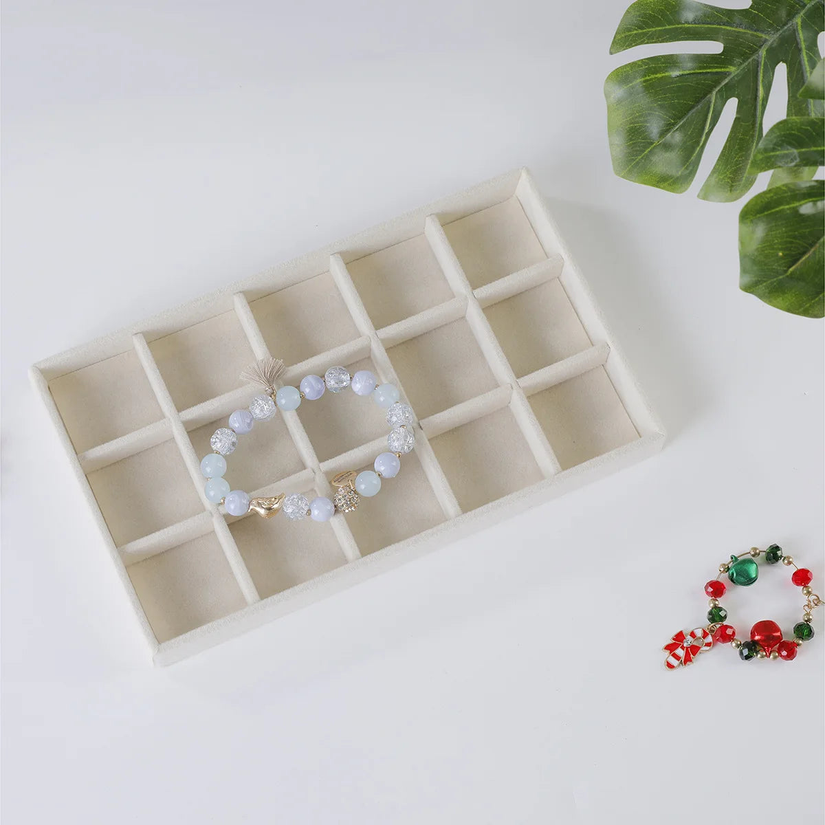 Velvet Jewellery Stackable Box Organizer