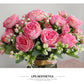 1pcs/30cm Rose Pink Silk Bouquet Peony Artificial Flower