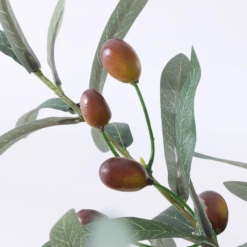 Artificial Olive Branches Leave With Fruits