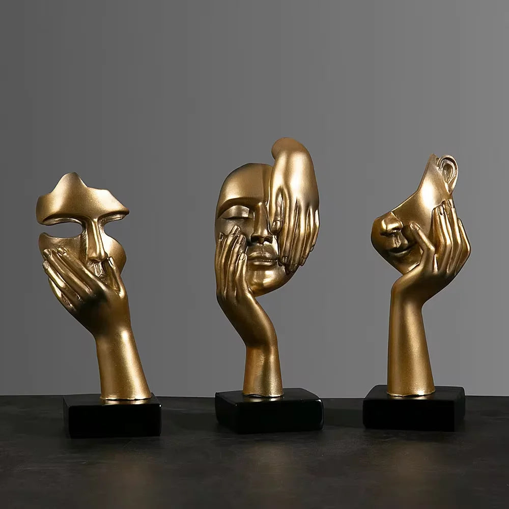 Abstract Mask Statues