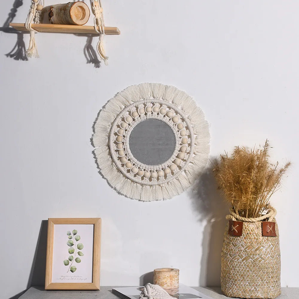 Macrame Decorative Natural Boho Wall Mirror