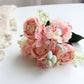 1pcs/30cm Rose Pink Silk Bouquet Peony Artificial Flower